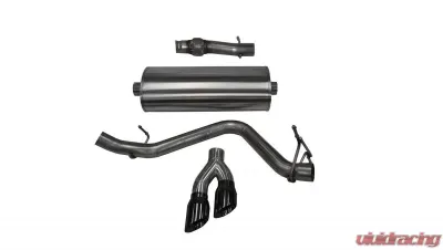 CORSA Performance 3.0" Catback Exhaust Single Side Exit w/Twin 4.0" Black PVD Pro-Series Tips Chevrolet Silverado 1500 | GMC Sierra 1500 2014-2019 - 14871BLK