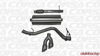 CORSA Performance 3.0" Catback Exhaust Single Side Exit w/Twin 4.0" Polished Pro-Series Tips Chevrolet Silverado 1500 | GMC Sierra 1500 2014-2019 - 14872