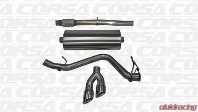CORSA Performance 3.0" Catback Exhaust Single Side Exit w/Twin 4.0" Polished Pro-Series Tips Chevrolet Silverado 1500 | GMC Sierra 1500 2014-2019 - 14873