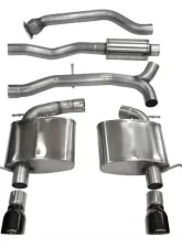 CORSA Performance 3.0" Catback Exhaust Dual Rear Exit w/Single 4.0" Black PVD Pro-Series Tips Cadillac ATS 2013-2019                                     - 14888BLK - Image 2
