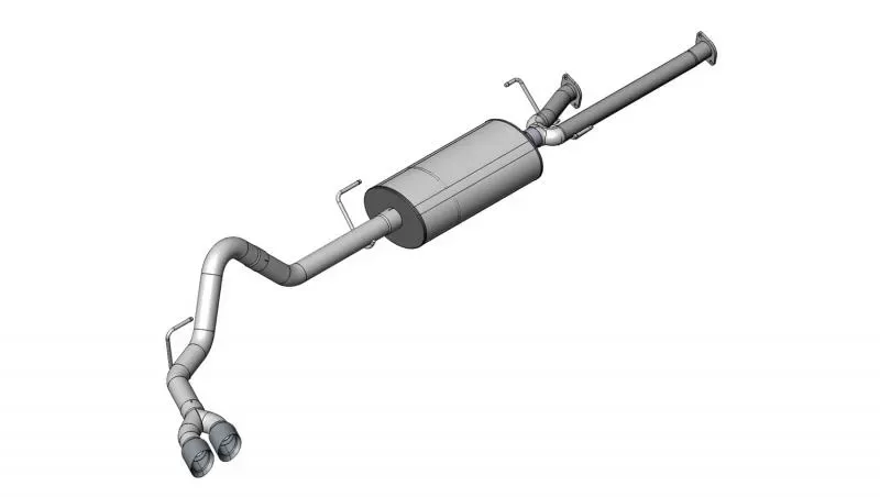 CORSA Performance 3.0" Catback Exhaust Single Side Exit w/Twin 4.0" Polished Pro-Series Tips Toyota Tundra Double Cab/Crew Max 2011-2019 - 14916