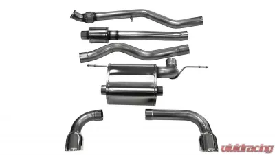 CORSA Performance 3.0" Catback Exhaust Dual Rear Exit w/Single 3.5" Polished Pro-Series Tips BMW 335i F30 Sedan 2012-2017 - 14937