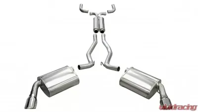 CORSA Performance 2.5" Catback Exhaust Dual Rear Exit w/Single 4.0" Polished Pro-Series Tips Chevrolet Camaro SS Coupe without GFX 2010-2015 - 14952