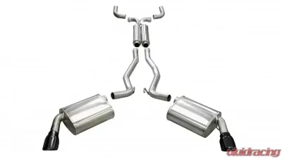 CORSA Performance 2.5" Catback Exhaust Dual Rear Exit w/Single 4.0" Black PVD Pro-Series Tips Chevrolet Camaro RS without GFX 2010-2015 - 14953BLK