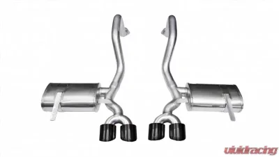 CORSA Performance 2.5" Axleback Exhaust Dual Rear Exit with Twin 4.0" Black PVD Pro-Series Tips Chevrolet Corvette C5 1997-2004 - 14961BLK