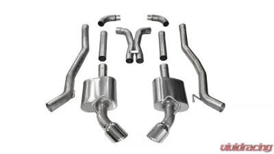 CORSA Performance 3.0" Catback Exhaust Dual Rear Exit w/Single 4.5" Polished Pro-Series Tips Chevrolet Camaro SS Coupe/Convertible without GFX 2011-2015 - 14968