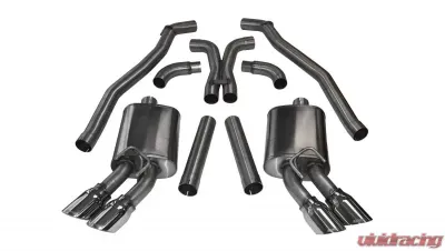 CORSA Performance 3.0" Catback Exhaust Dual Rear Exit w/Twin 4.0" Polished Pro-Series Tips Chevrolet Camaro ZL1 Coupe 2012-2015 - 14971