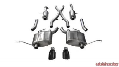 CORSA Performance 2.5" Catback Exhaust Dual Rear Exit w/Single 4.5" Black PVD Pro-Series Tips Jeep Grand Cherokee 2011-2019 - 14991BLK