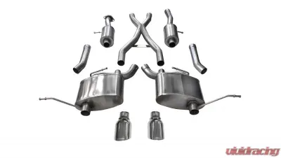 CORSA Performance 2.5" Catback Exhaust Dual Rear Exit w/Single 4.5" Polished Pro-Series Tips Jeep Grand Cherokee 2011-2019 - 14991
