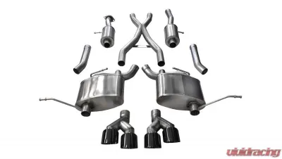 CORSA Performance 2.5" Catback Exhaust Dual Rear Exit w/Twin 4.0" Black PVD Pro-Series Tips Jeep Grand Cherokee Summit Edition 2014-2019 - 14992BLK