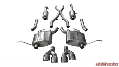 CORSA Performance 2.5" Catback Exhaust Dual Rear Exit w/Twin 4.0" Polished Pro-Series Tips Jeep Grand Cherokee Summit Edition 2014-2019 - 14992