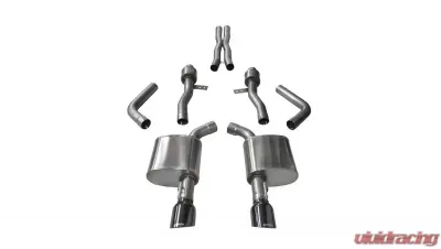 CORSA Performance 2.75" Catback Exhaust Dual Rear Exit w/Single 4.5" Black PVD Pro-Series Tips Dodge Charger R/T | SRT 2015-2019 - 14995BLK
