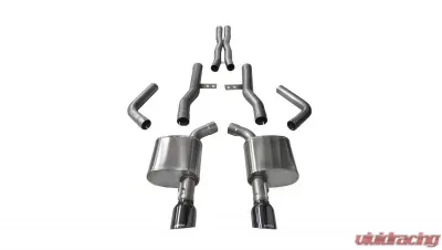 CORSA Performance 2.75" Catback Exhaust Dual Rear Exit w/Single 4.5" Black PVD Pro-Series Tips Dodge Charger R/T | SRT 2015-2019 - 14996BLK