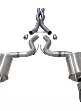 Corsa Performance 3.0" Catback Exhaust Dual Rear Exit w/Twin 4.0" Gunmetal PVD Pro-Series Tips Ford Mustang GT Fastback - w/ Valves 2018-2022                                     - 21001GNM - Image 3