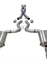 Corsa Performance 3.0" Catback Exhaust Dual Rear Exit w/Twin 4.0" Polished Pro-Series Tips Ford Mustang GT Fastback - w/ Valves 2018-2022                                     - 21001 - Image 3