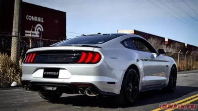 Corsa Performance 3.0" Catback Exhaust Dual Rear Exit w/Twin 4.0" Black PVD Pro-Series Tips Ford Mustang GT Fastback - w/ Valves 2018-2022 - 21001BLK