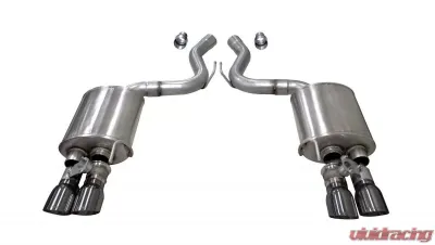 Corsa Performance 3.0" Axleback Exhaust Dual Rear Exit with Twin 4.5" Gunmetal PVD Pro-Series Tips Ford Mustang GT Fastback - w/ Valves 2018-2022 - 21002GNM
