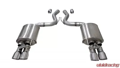 Corsa Performance 3.0" Axleback Exhaust Dual Rear Exit with Twin 4.0" Polished Pro-Series Tips Ford Mustang GT Fastback - w/ Valves 2018-2022 - 21002