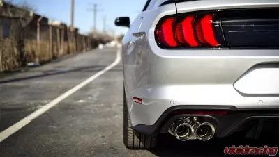Corsa Performance 3.0" Axleback Exhaust Dual Rear Exit with Twin 4.0" Polished Pro-Series Tips Ford Mustang GT Fastback - w/ Valves 2018-2022 - 21002