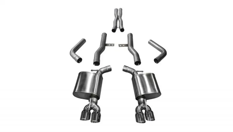 CORSA Performance 2.75" Catback Exhaust Dual Rear Exit w/Twin 3.5" Polished Pro-Series Tips Dodge Challenger R/T 2017-2019 - 21006