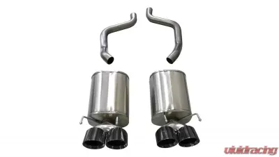 CORSA Performance 2.5" Axleback Exhaust Dual Rear Exit with Twin 4.5" Black PVD Pro-Series Tips Chevrolet Corvette C6 2005-2008 - 21009BLK