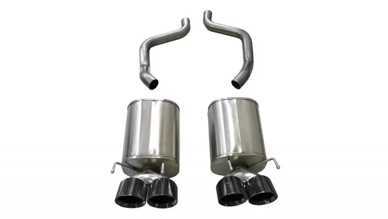 CORSA Performance 2.5" Axleback Exhaust Dual Rear Exit with Twin 4.5" Black PVD Pro-Series Tips Chevrolet Corvette C6 2009-2013 - 21012BLK