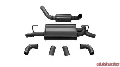 CORSA Performance 2.5" Axleback Exhaust Dual Rear Exit with Turn Downs Jeep Wrangler JL 2018-2020 - 21015BLK