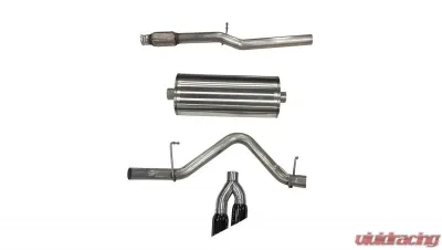 CORSA Performance 3.0" Catback Exhaust Single Side Exit w/Twin 4.0" Black PVD Pro-Series Tips Chevrolet Silverado 1500 | GMC Sierra 1500 2019 - 21030BLK