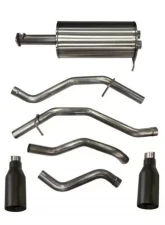 CORSA Performance 3.0" Catback Exhaust Dual Rear Exit w/Single 5.0" Black Cerakote Straight Cut Tip Ram 1500 2019                                     - 21035BPC - Image 2