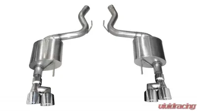 Corsa Performance 3.0" Axleback Exhaust Dual Rear Exit with Twin 4.0" Polished Pro-Series Tips Ford Mustang GT Fastback - No Valves 2018-2022 - 21039