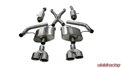 CORSA Performance 2.75" Catback Exhaust Dual Rear Exit w/Twin 4.5" Polished Pro-Series Tips Jeep Grand Cherokee TrackHawk 2018-2020 - 21051