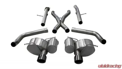CORSA Performance 2.75" Catback Exhaust Dual Rear Exit w/Twin 4.5" Black PVD Pro-Series Tips Jeep Grand Cherokee SRT 2012-2020 - 21058BLK