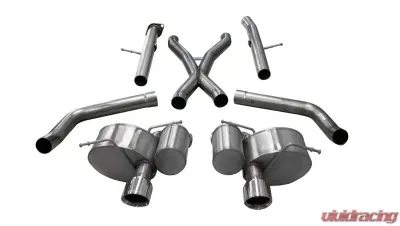 CORSA Performance 2.75" Catback Exhaust Dual Rear Exit w/Twin 4.5" Black PVD Pro-Series Tips Jeep Grand Cherokee SRT 2012-2020 - 21058