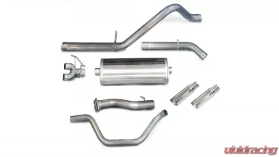 CORSA Performance 3.0" Catback Exhaust Dual Rear Exit w/Single 4.0" Polished Slash Cut Tips Chevrolet Silverado 1500 | GMC Sierra 1500 2007-2008 - 24199