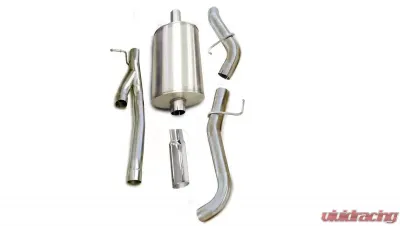 CORSA Performance 3.0" Catback Exhaust Single Side Exit w/Single 4.0" Polished Slash Cut Tip GMC Sierra Denali 1500 Extended Cab/Standard Bed 2002-2006 - 24224
