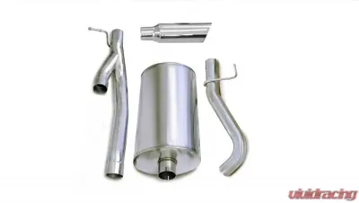 CORSA Performance 3.0" Catback Exhaust Single Side Exit w/Single 4.0" Polished Slash Cut Tip Chevrolet Silverado 2500 | GMC Sierra 2500 2003-2006 - 24296