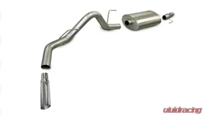 CORSA Performance 3.0" Catback Exhaust Single Side Exit w/Single 4.0" Polished Slash Cut Tip Ford F-150 SuperCrew/6.5' Bed 2006-2008 - 24383