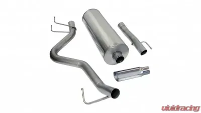 CORSA Performance 3.0" Catback Exhaust Single Side Exit w/Single 4.0" Polished Slash Cut Tip Dodge Ram 1500 Quad Cab/Short Bed 2006-2007 - 24404