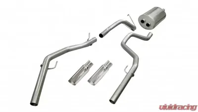 CORSA Performance 3.0" Catback Exhaust Dual Rear Exit w/Single 4.0" Polished Slash Cut Tips Ram 1500 2009-2019 - 24425