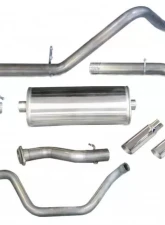 CORSA Performance 3.0" Catback Exhaust Dual Rear Exit w/Single 4.0" Polished Slash Cut Tips Chevrolet Silverado 1500 | GMC Sierra 1500 2007-2009                                     - 24516 - Image 3
