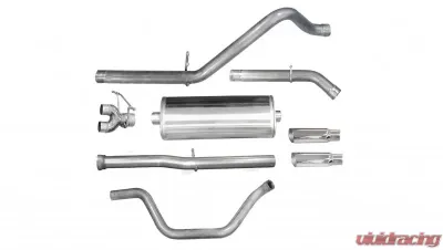 CORSA Performance 3.0" Catback Exhaust Dual Rear Exit w/Single 4.0" Polished Slash Cut Tips Chevrolet Silverado 1500 | GMC Sierra 1500 2011-2013 - 24524