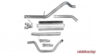 CORSA Performance 3.0" Catback Exhaust Dual Rear Exit w/Single 4.0" Polished Slash Cut Tips Chevrolet Silverado 1500 | GMC Sierra 1500 2009-2013 - 24921