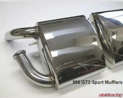 SpeedTech Sport Mufflers To Replace OEM Mufflers Porsche 996 GT3 1999-2005 - 996GT3-SPTMUF