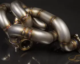 JM Fabrications DSM Bottom Mount Open T3 Tubular Exhaust Manifold With Tial 38MM MVS Wastegate Flange