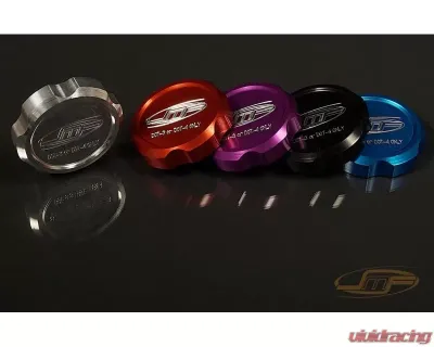 JM Fabrications Aluminum Brake Fluid Reservoir Cap Black Anodized Mitsubishi Evolution 7 | 8 | 9 - EVO-BRKCAP-01