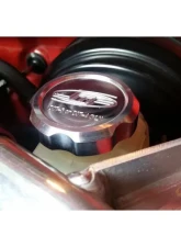 JM Fabrications Aluminum Brake Fluid Reservoir Cap Black Anodized Mitsubishi Evolution 7 | 8 | 9                                     - EVO-BRKCAP-01 - Image 2