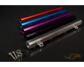JM Fabrications Evo 10AN Billet Fuel Rail Anodized Black