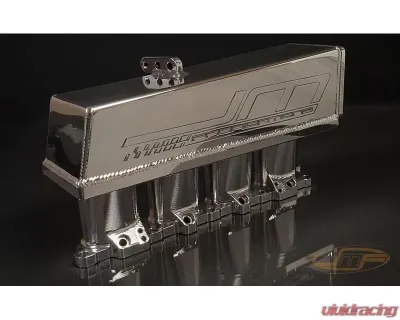 JM Fabrications Inchrace Version Inch Billet Intake Manifold Accufab 75MM TB Flange Mitsubishi Evolution 7 | 8 | 9 2001-2007 Dual Port Injection On Top - EVO-INTA-01-AF-PI