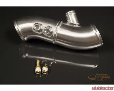 JM Fabrications 3 Inch Intake Pipe Brushed Finish W/ Bov Recirc - EVO-INTAPIPE-00-R