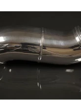 JM Fabrications 4 Inch Intake Pipe Brushed Finish With Single 3/8 Inch Vacuum Port                                     - EVO-INTAPIPE-01-V - Image 2